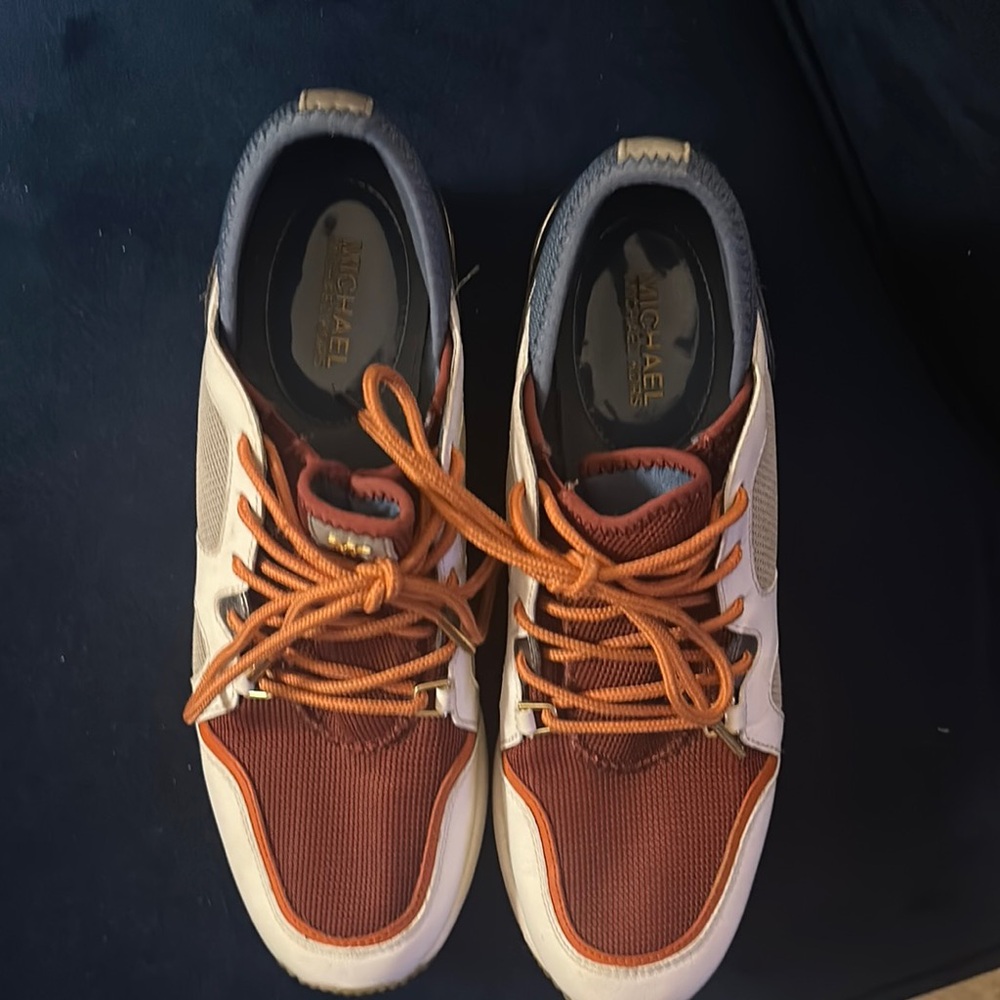 Michael Kors Multicolor Sneakers with Orange Accents
